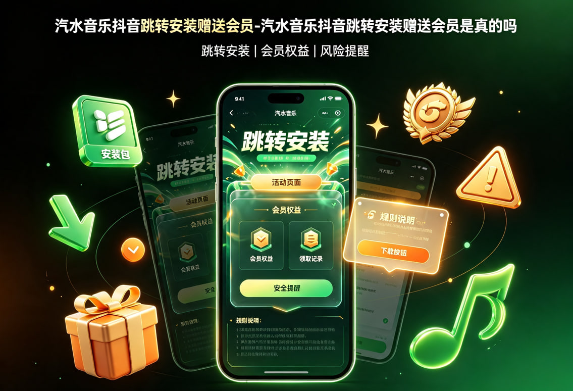 汽水音乐抖音跳转安装赠送会员-汽水音乐抖音跳转安装赠送会员是真的吗？