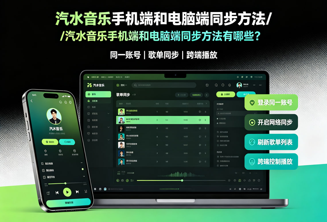 汽水音乐手机端和电脑端同步方法/汽水音乐手机端和电脑端同步方法有哪些？
